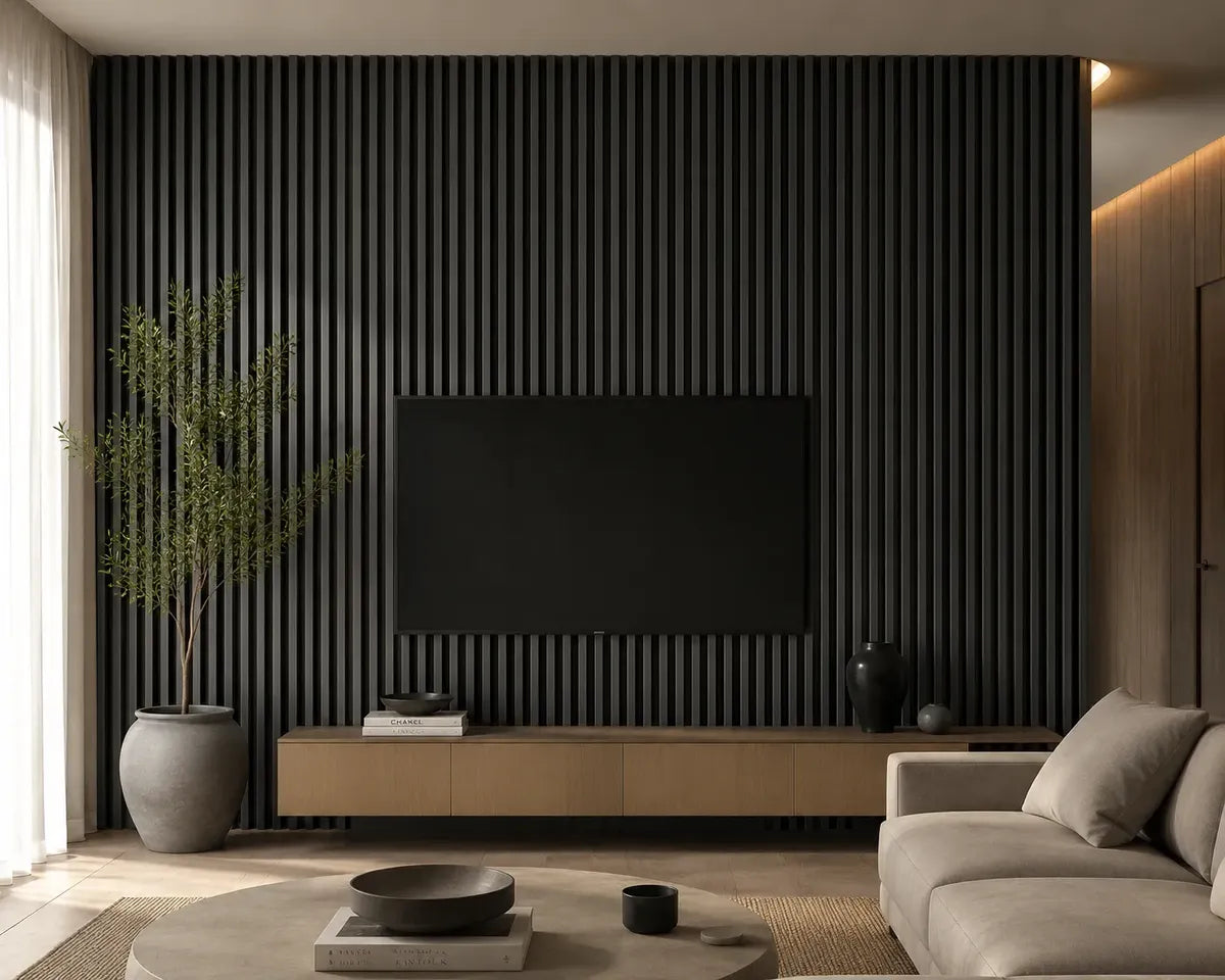 Pack 22 Wall Panel Black Ground Negro Grafito