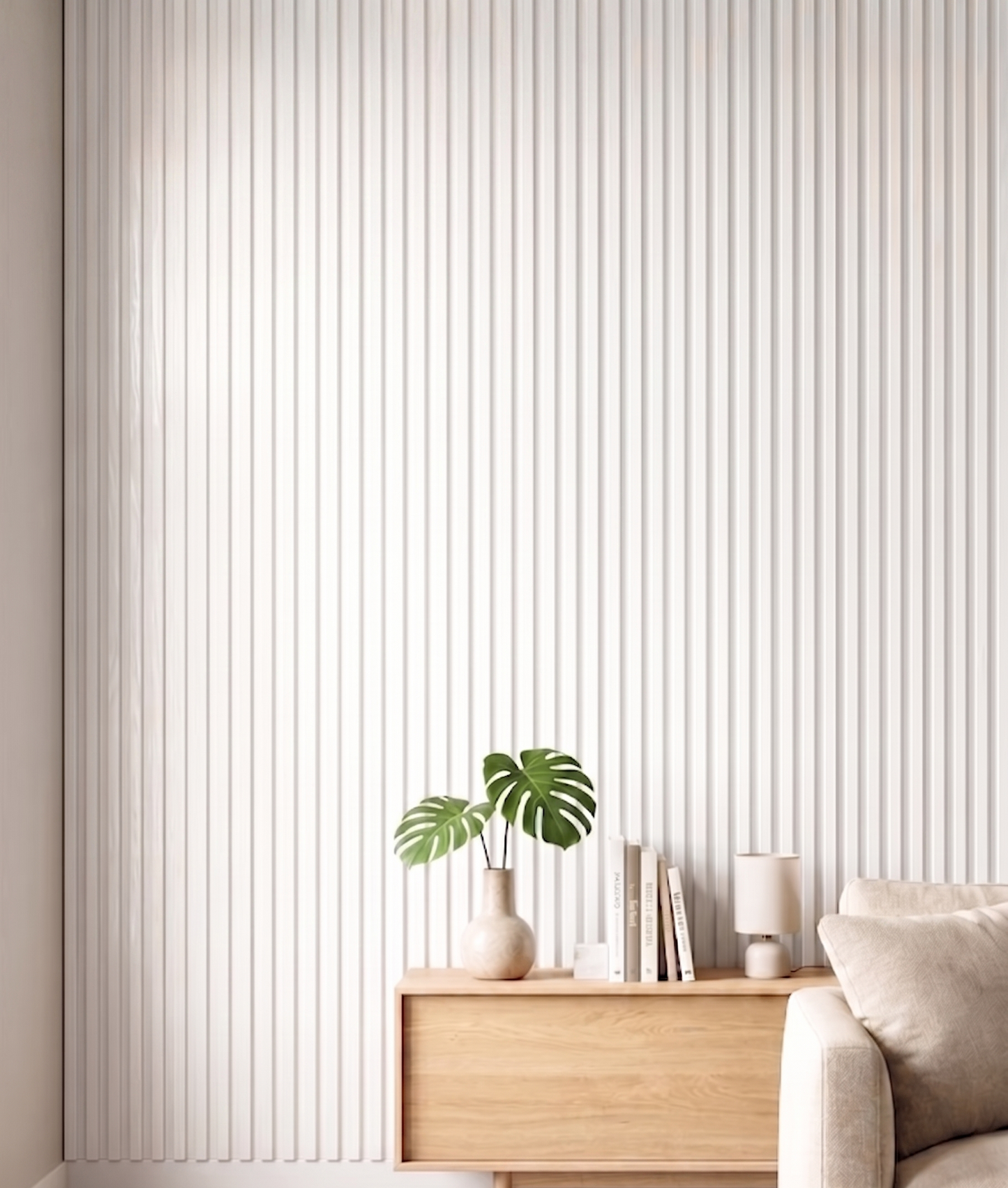 Pack 10 Wall Panel Blanco Satín WPC
